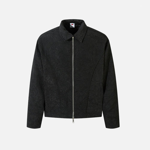 2k25 Textured Zip-Up Jacket Black