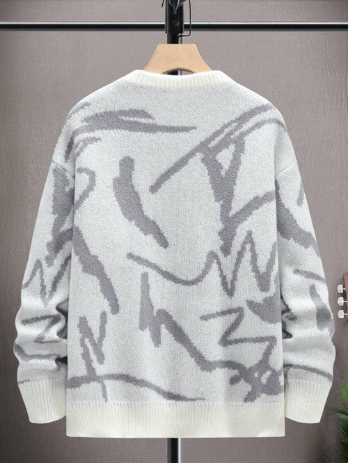 2k25 "Abstract" Knitted Sweater Gray